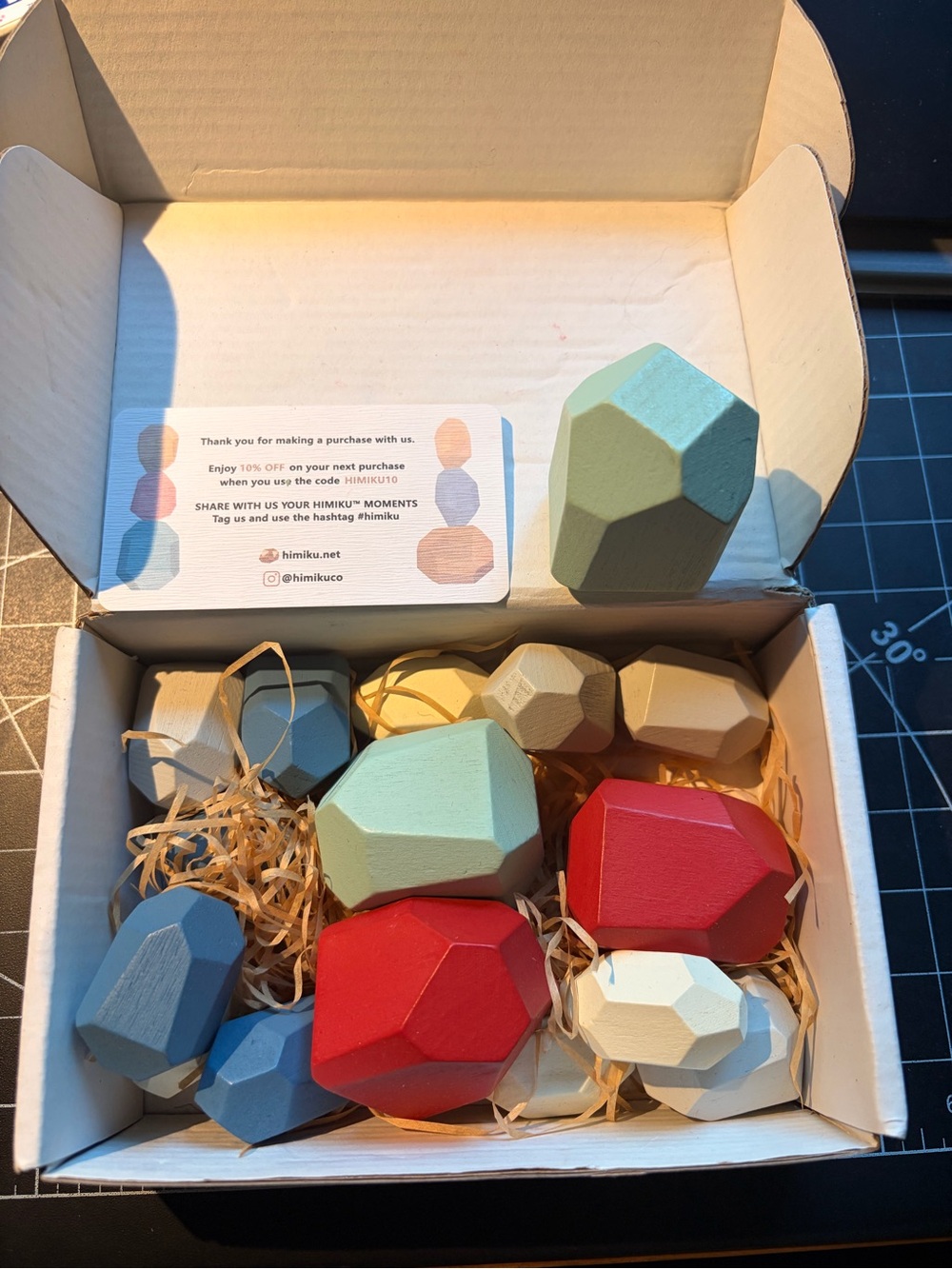 Wooden Gem Stacking Toy Set - Multicolor